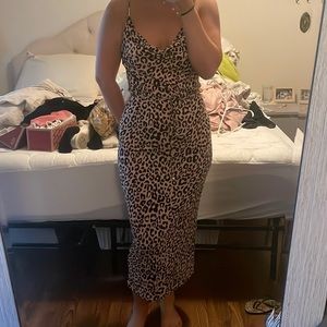 Cheetah dress ankle length